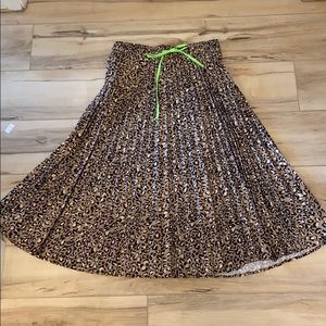 Wild fable leopard midi skirt S